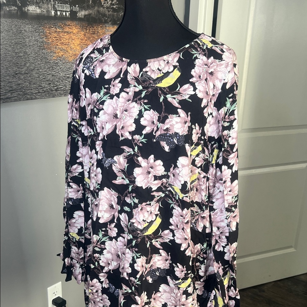H&M Floral Dress - Black and Pink